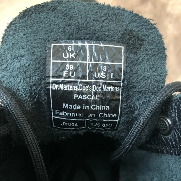 DR MARTENS Black Leather Pascal 1460 Combat Boots Size 8 - Picture 6 of 6